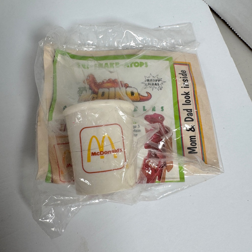 Vintage‎ 1990 McDonalds McDino Changeables Tri-Shake-Atops Sealed Happy Meal Toy